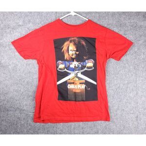 Child's Play 2 Chucky Shirt Men's Medium Movie Promo Graphic 2 Sided Horror Film